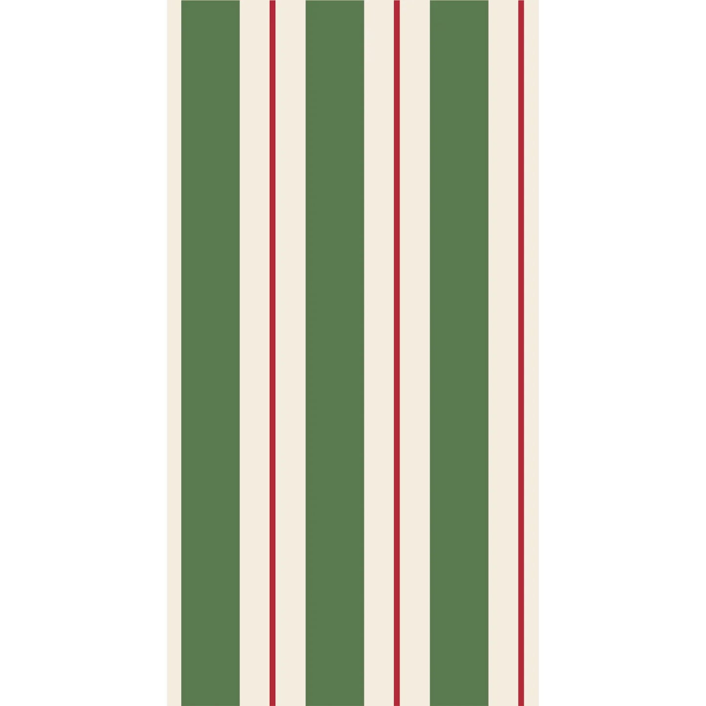 Green & Red Awning Stripe Guest Napkins
