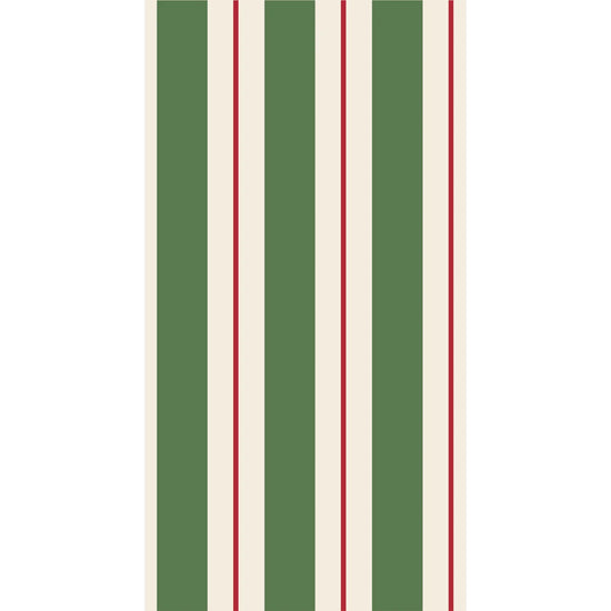 Green & Red Awning Stripe Guest Napkins