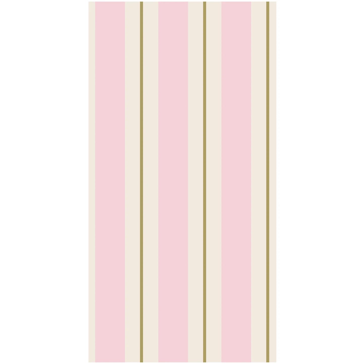 Pink and Gold Awning Stripe Guest Napkin