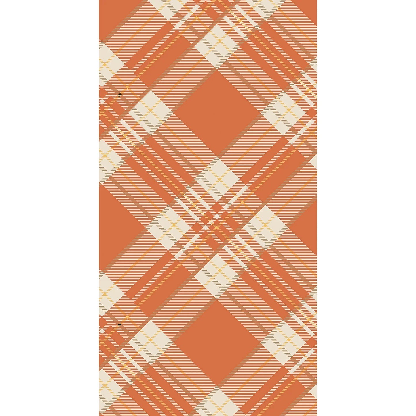 Orange Plaid Guest Towel