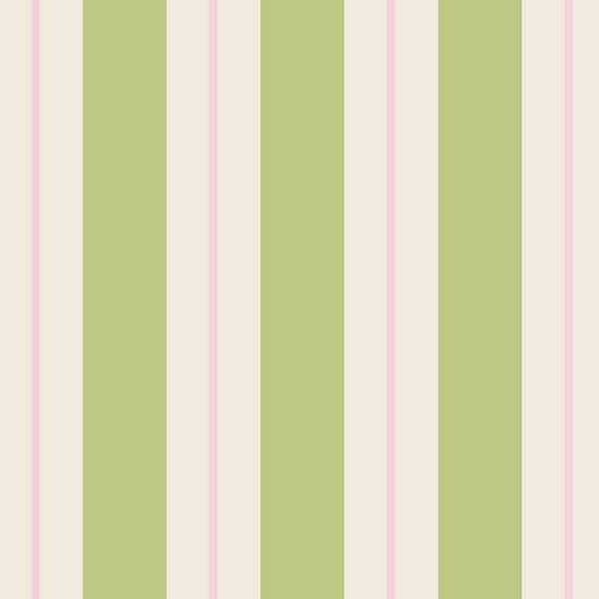 Green & Pink Awning Stripe Cocktail Napkins