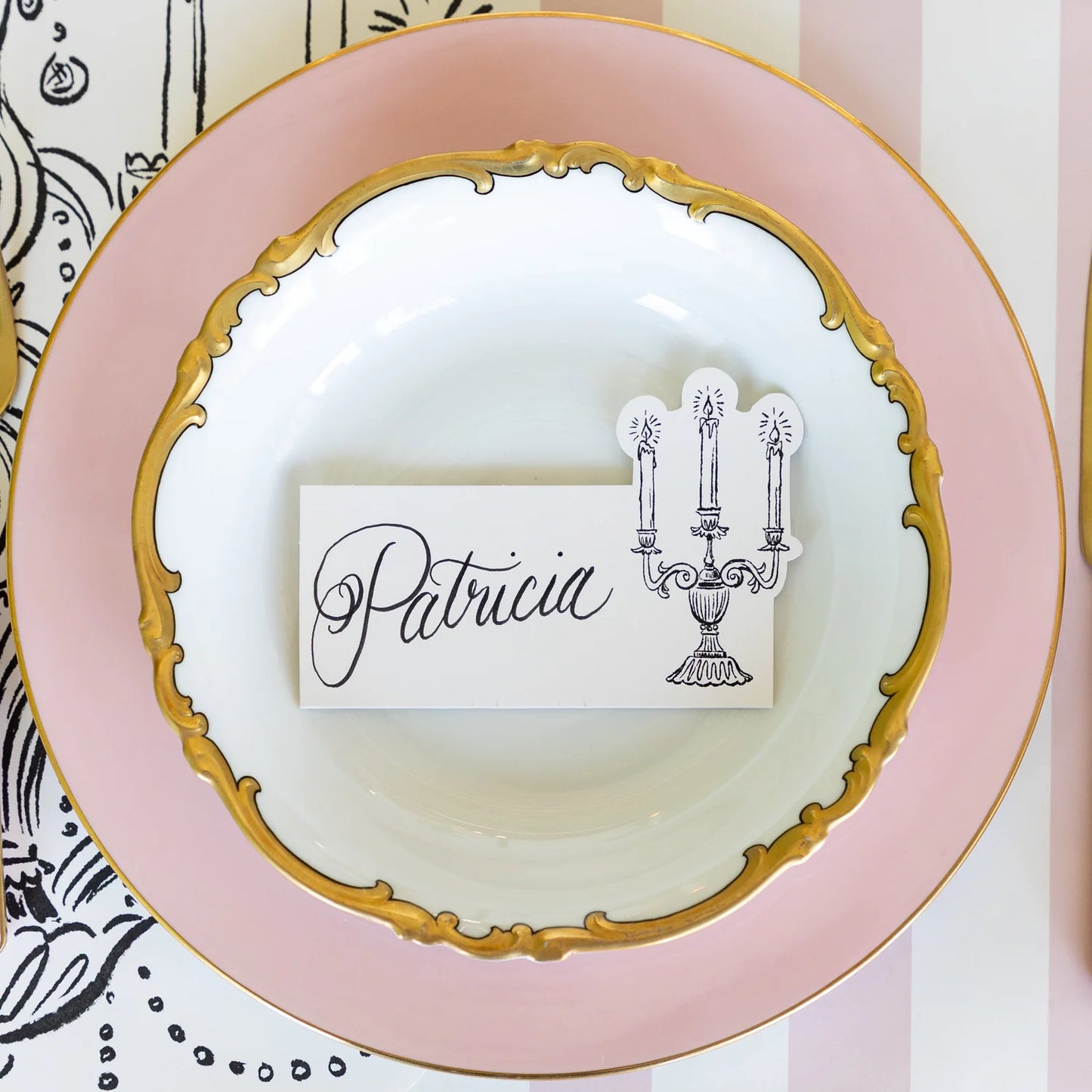 Candelabra Place Cards