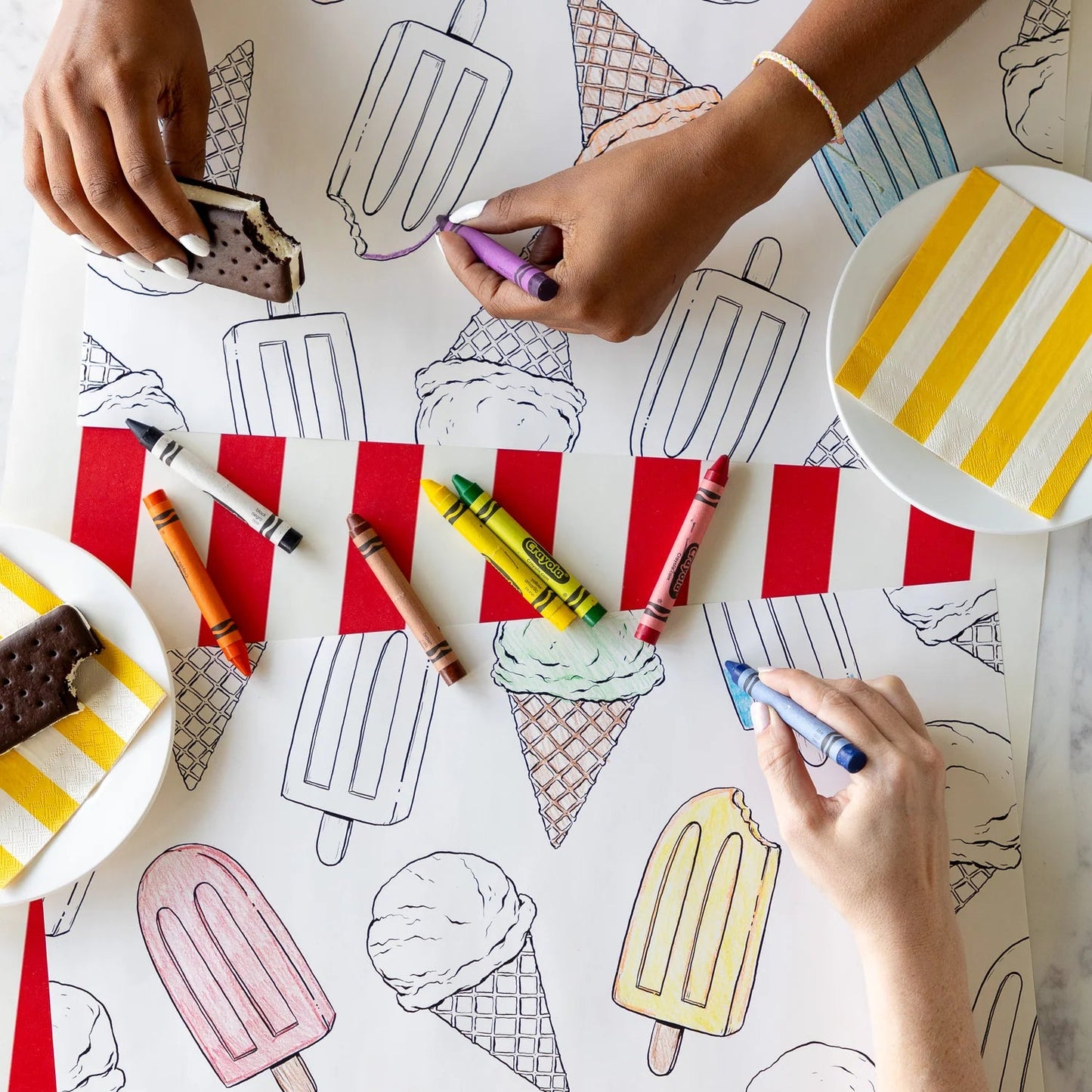 Coloring Summer Treats Placemat