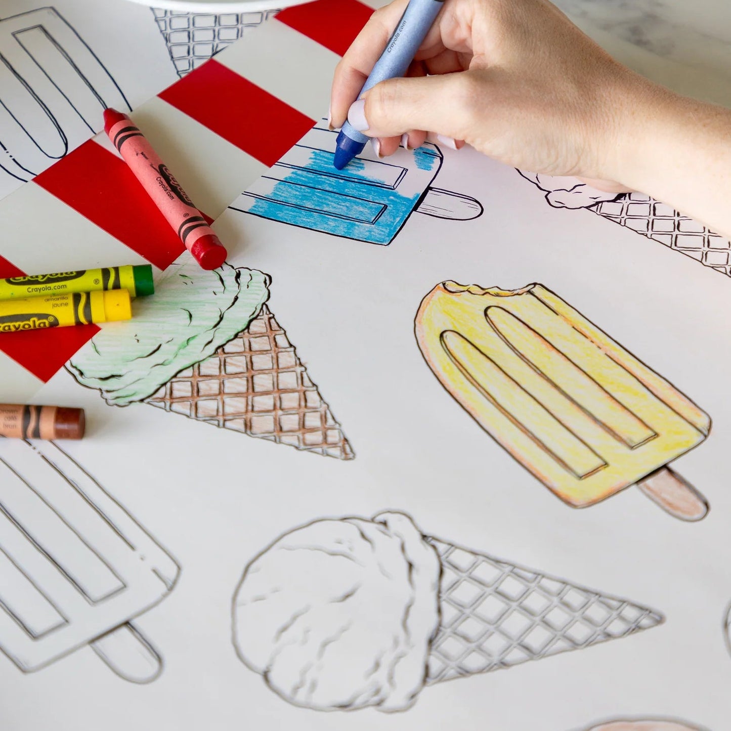 Coloring Summer Treats Placemat