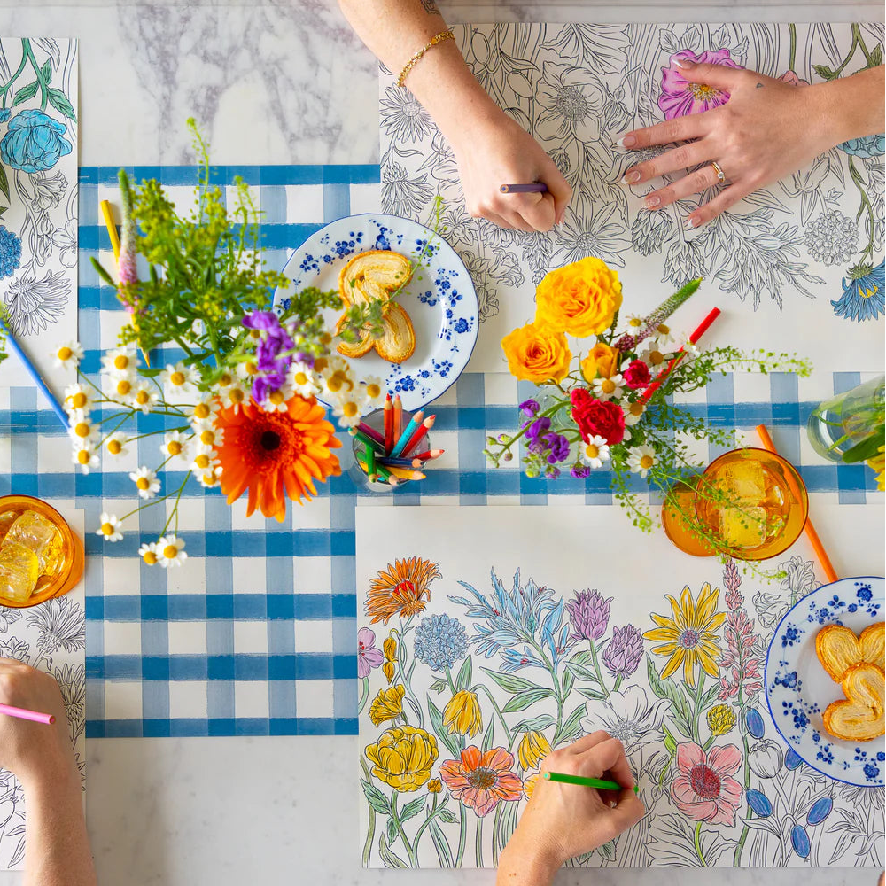 Coloring Wildflower Meadow Placemat