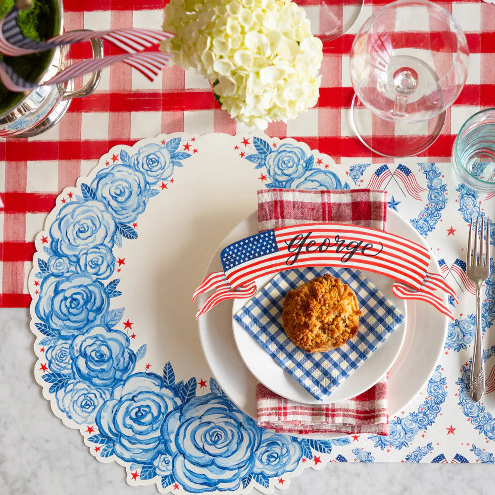 Die-cut American Floral Wreath Placemat