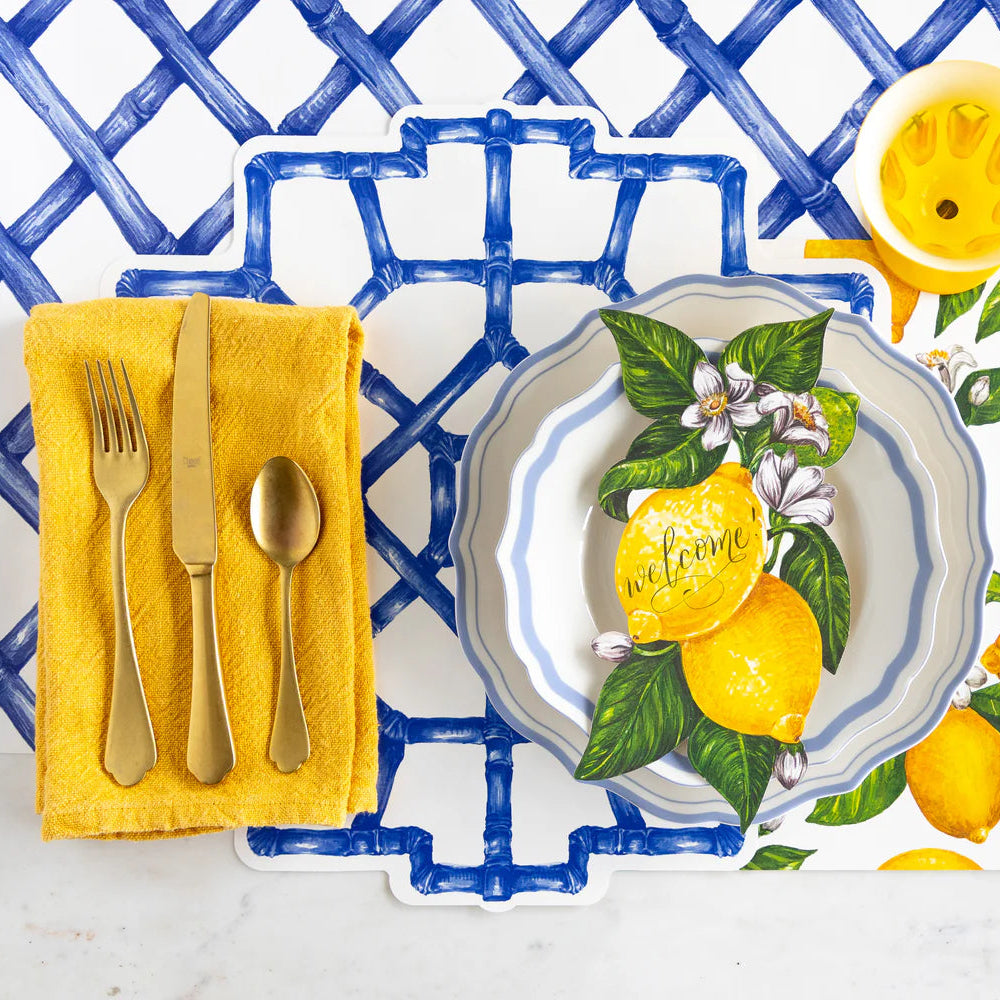 Die-cut Blue Bamboo Placemat