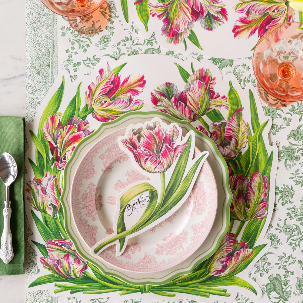 Die-cut Parrot Tulip Placemat