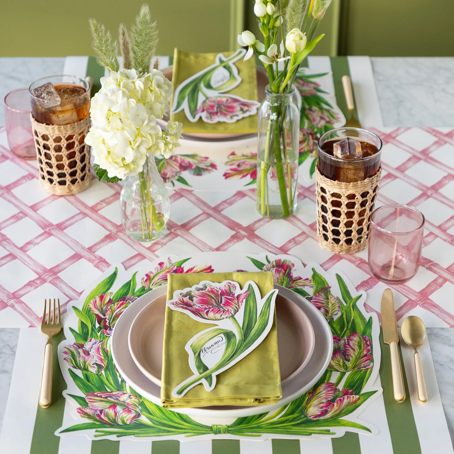 Die-cut Parrot Tulip Placemat