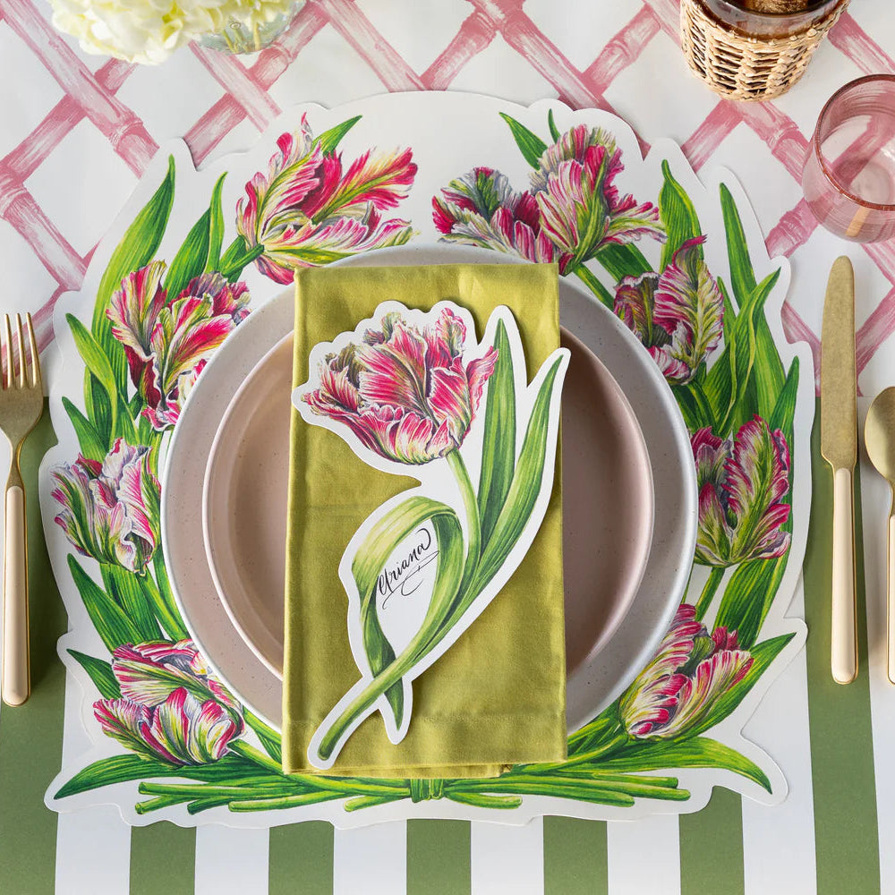 Die-cut Parrot Tulip Placemat
