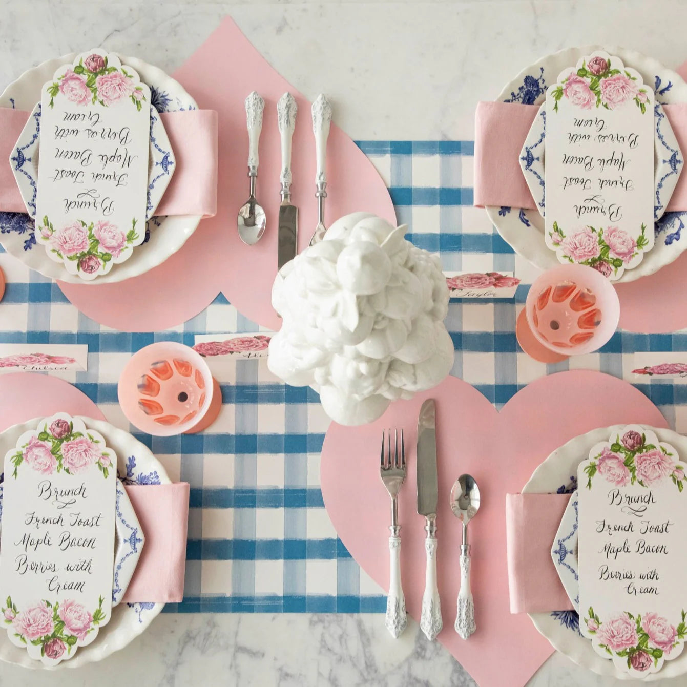 Die Cut Pink Heart Placemat