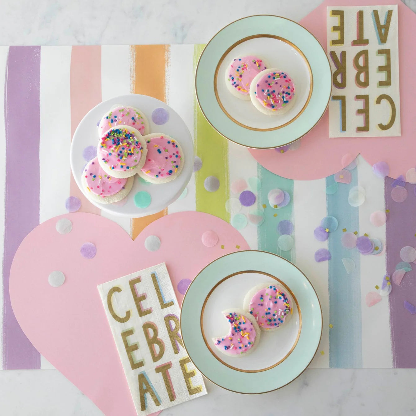 Die Cut Pink Heart Placemat
