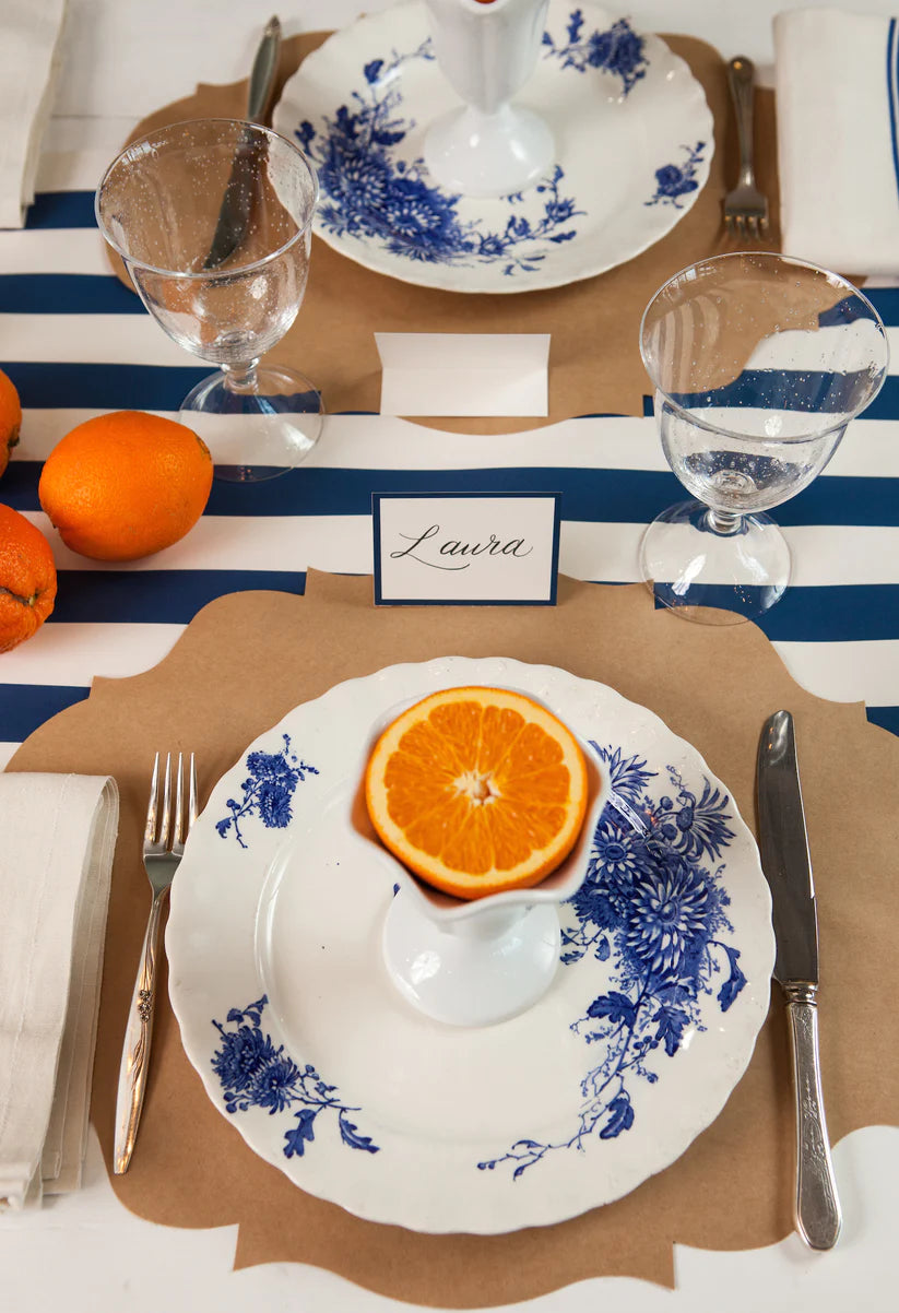 Load image into Gallery viewer, Navy Classic Stripe Table Runner
