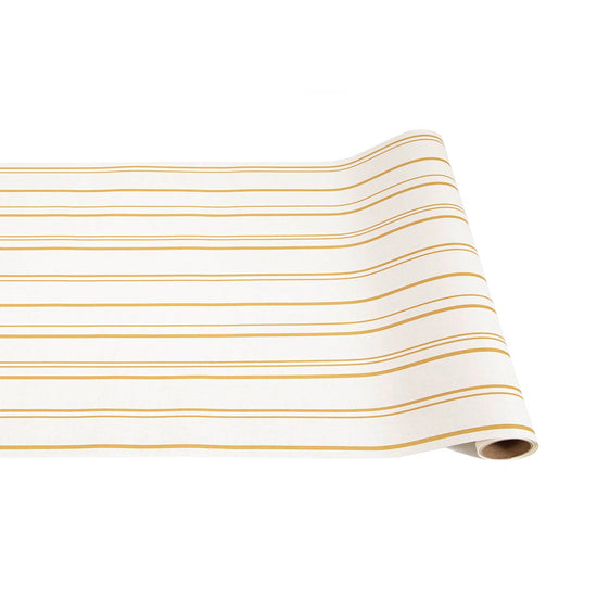 Load image into Gallery viewer, Antique Gold Stripe Table Runner
