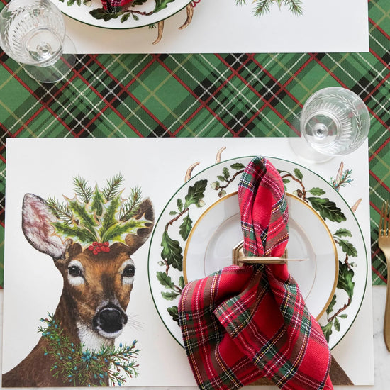 Green Plaid Table Runner