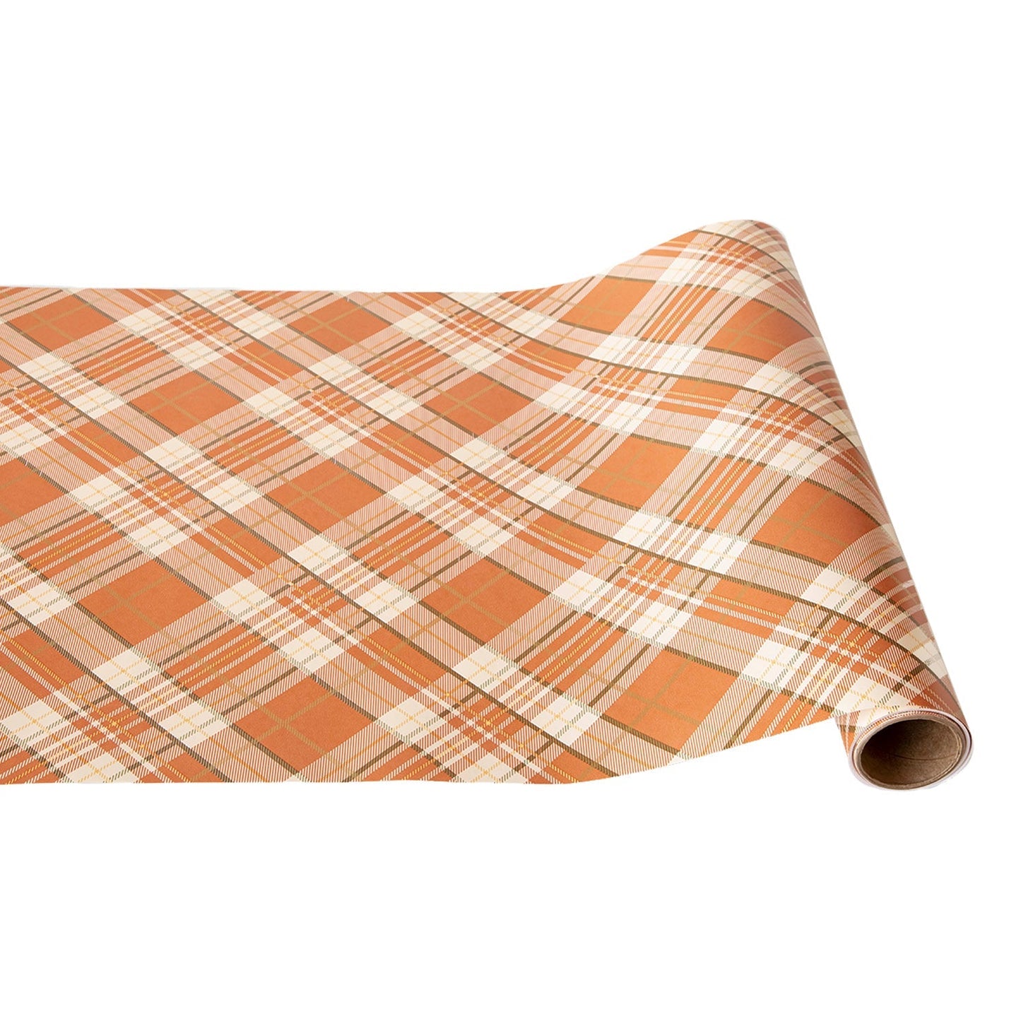 Orange Plaid Table Runner