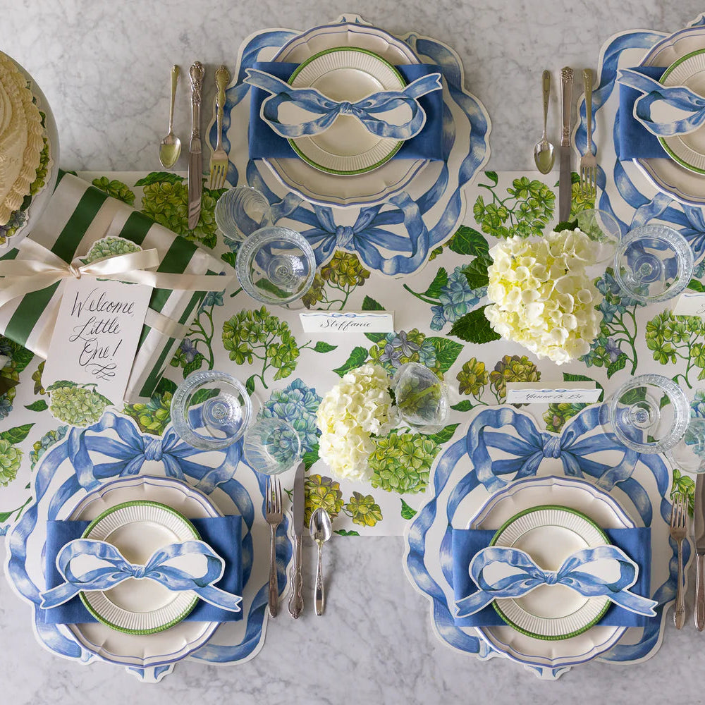 Die-cut Heirloom Blue Bow Placemat