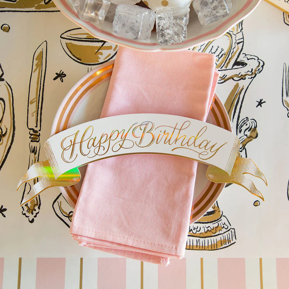 Happy Birthday Banner Table Accent