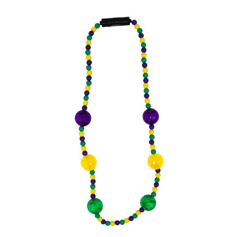 Light Up Mardi Gras Bulb Necklace
