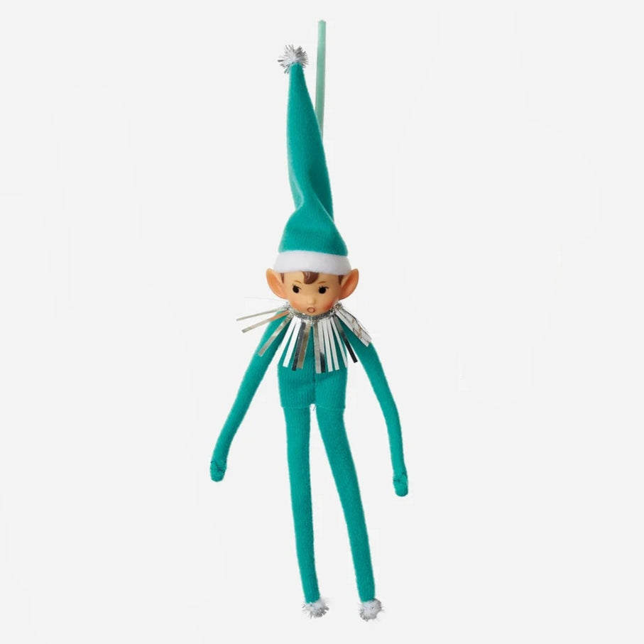Elf Ornament - Pink/Teal