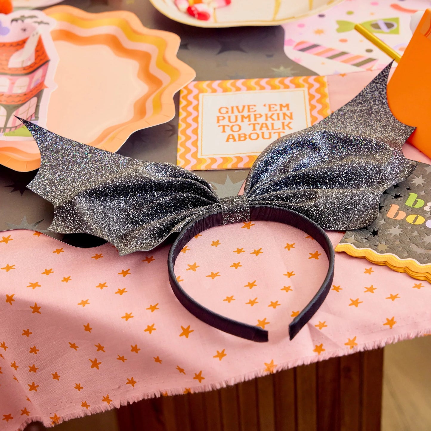 Glitter Bat Wing Headband