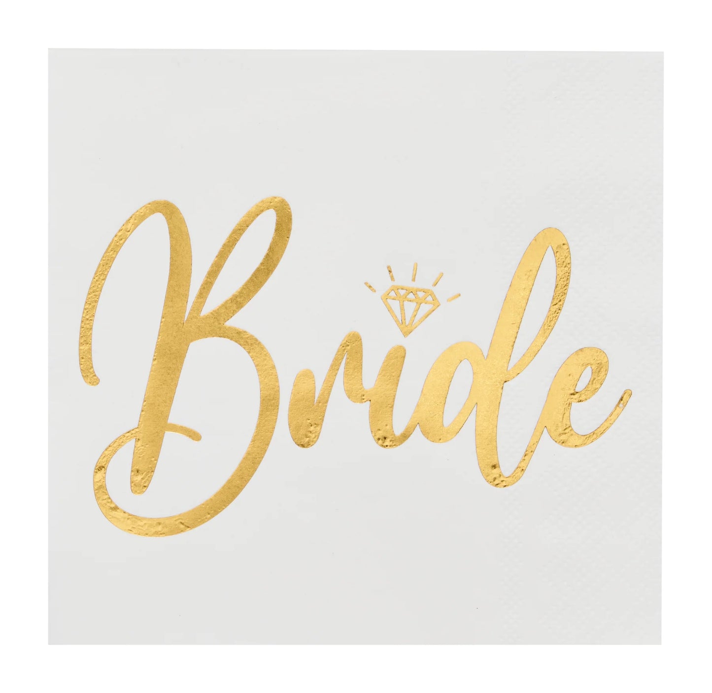 Bride Gold Foil Cocktail Napkins