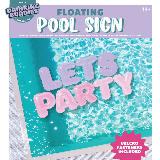 Let's Party Floating Pool Sign