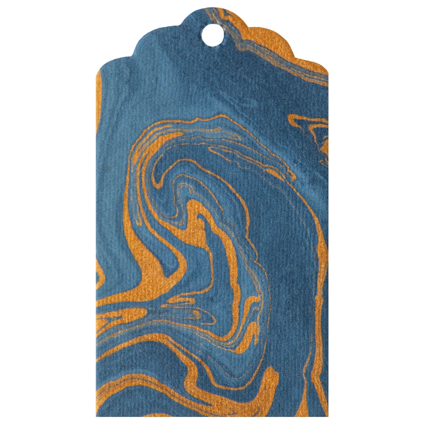 Blue & Gold Vein Marbled Tags
