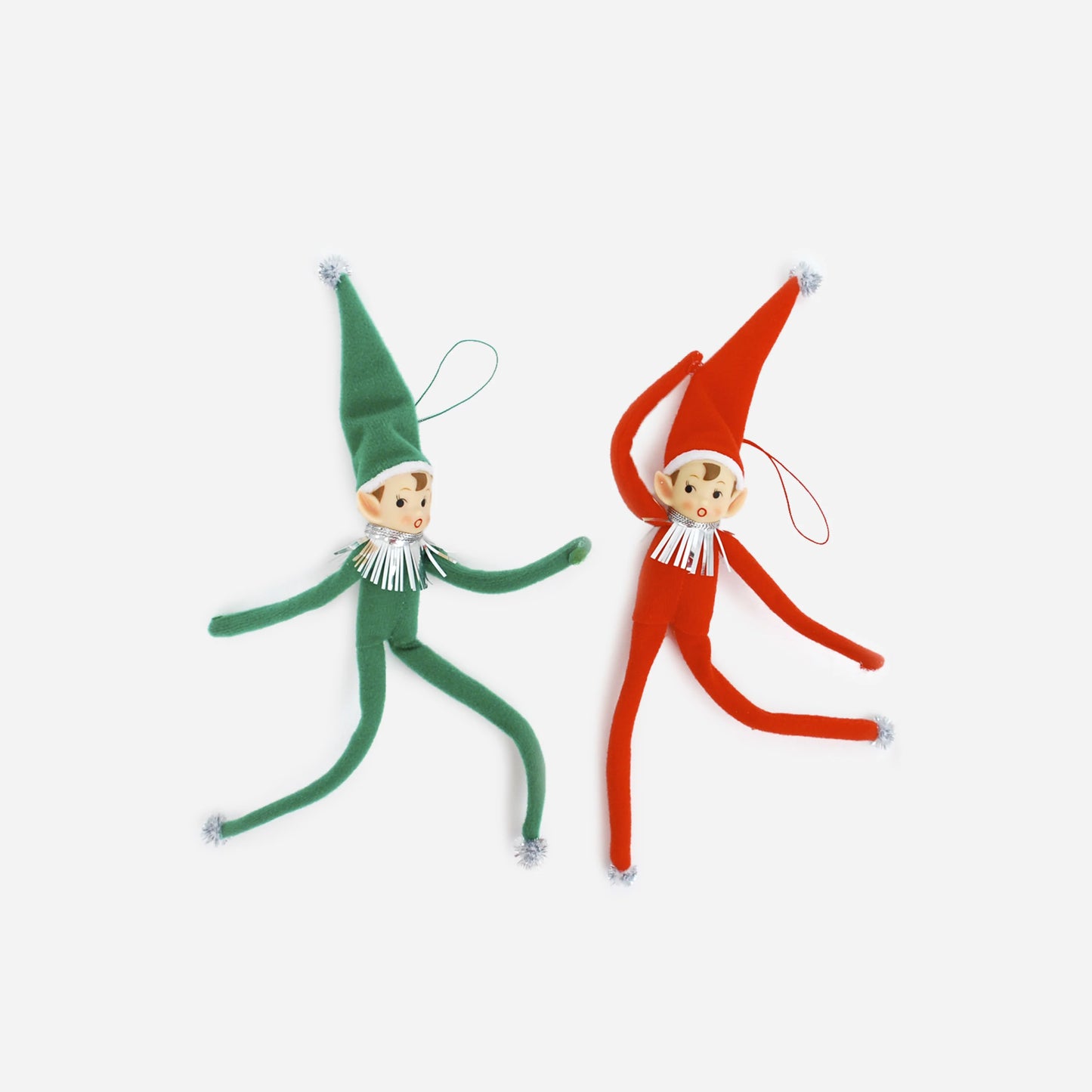 Elf Ornaments - Red/Green