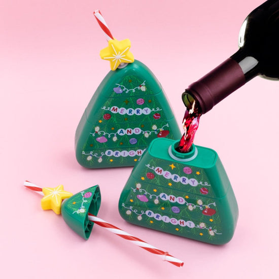 Decorated Christmas Tree Sipper