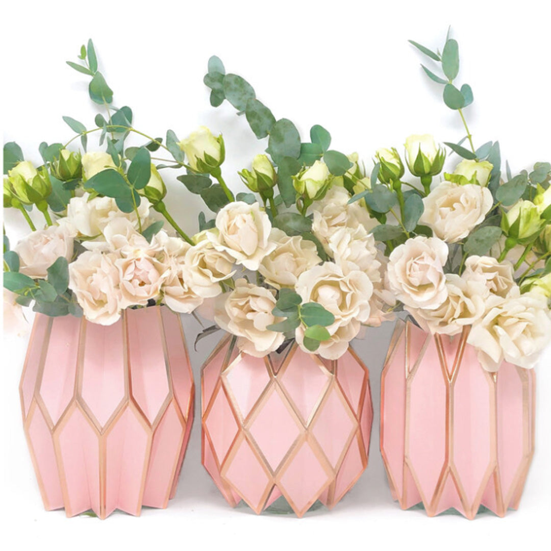 Pink Paper Wrap Vase
