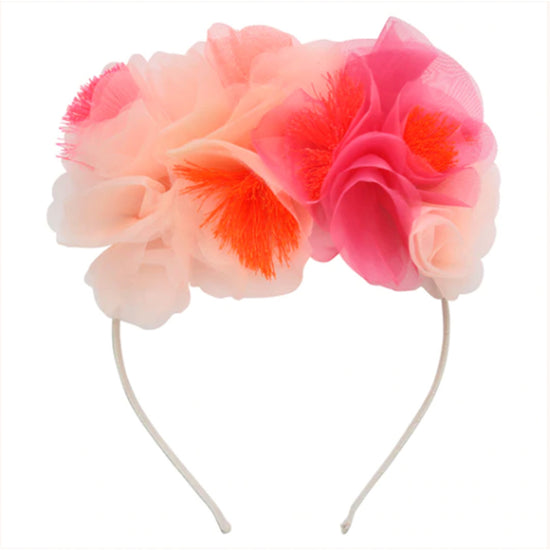Load image into Gallery viewer, Pink Tulle Flower Headband
