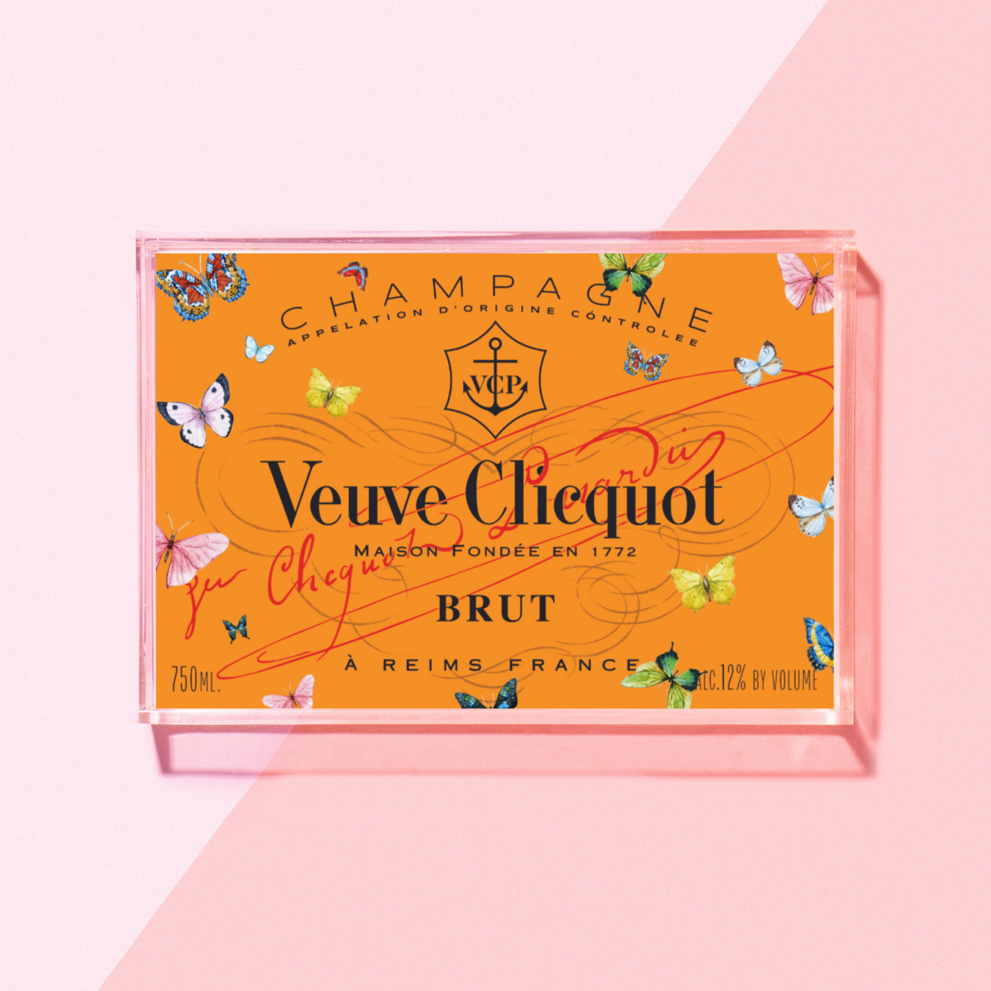 Veuve Small Orange Butterfly Tray