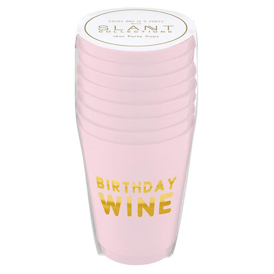 Birthday Wine Frosted Cups