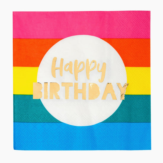 Rainbow Birthday Napkin