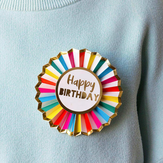 Rainbow Happy Birthday Badge