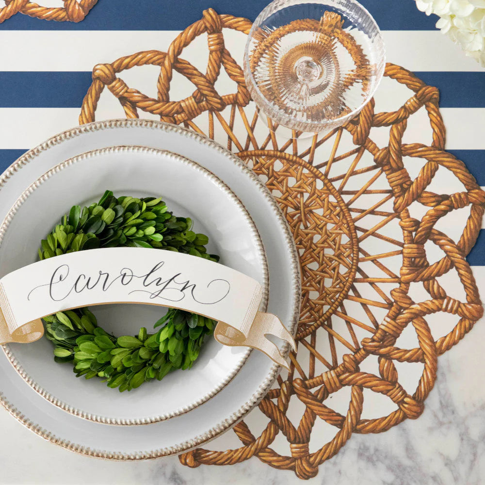 Die Cut Rattan Weave Placemat