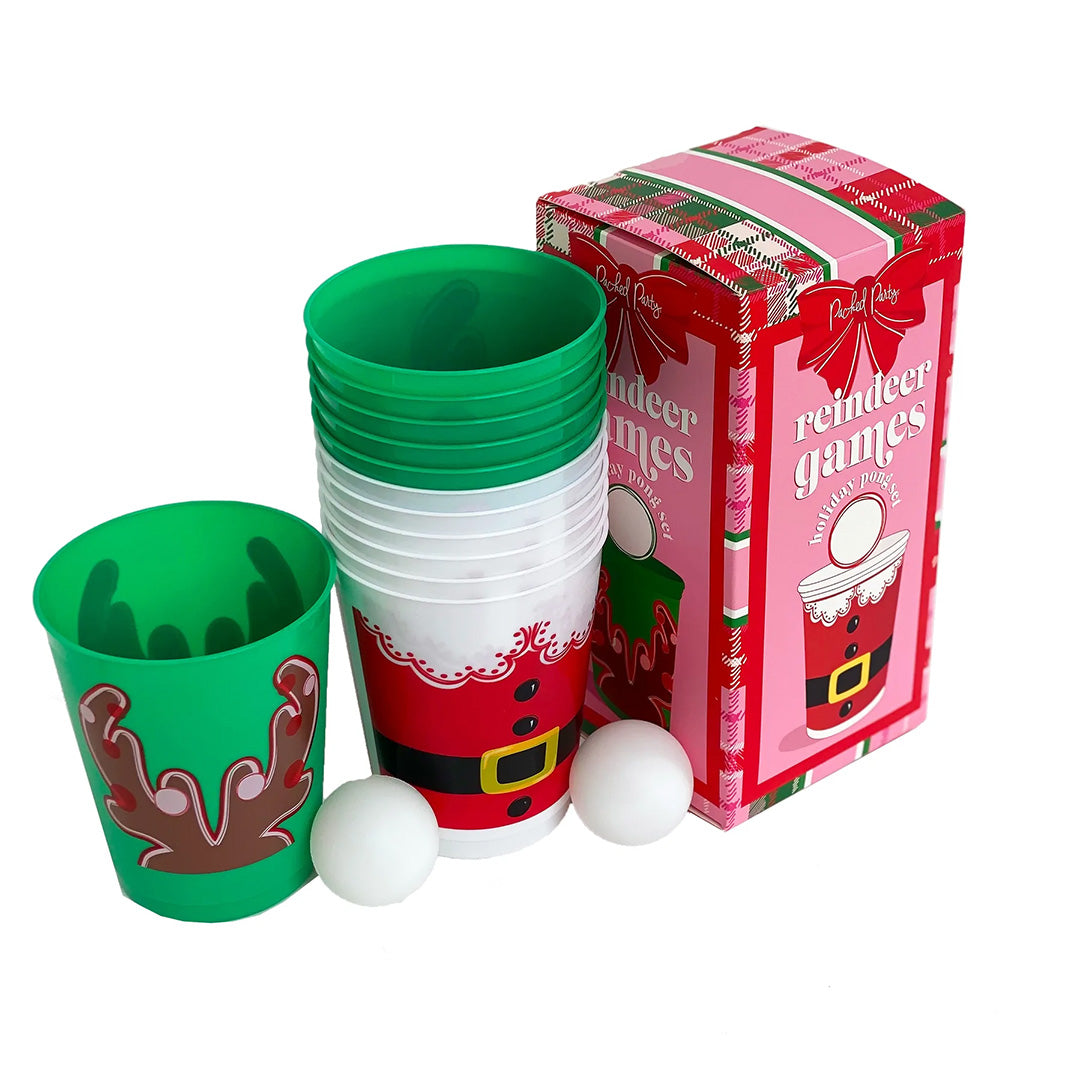 Reindeer Games Holiday Pong Set