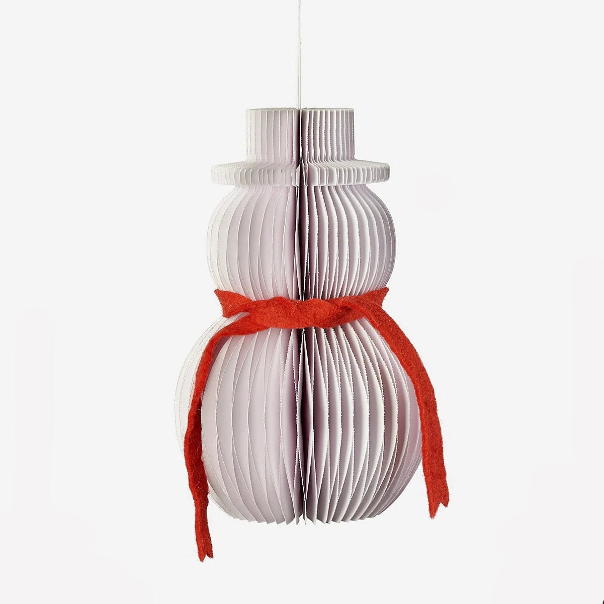 Accordion Snowman Ornament