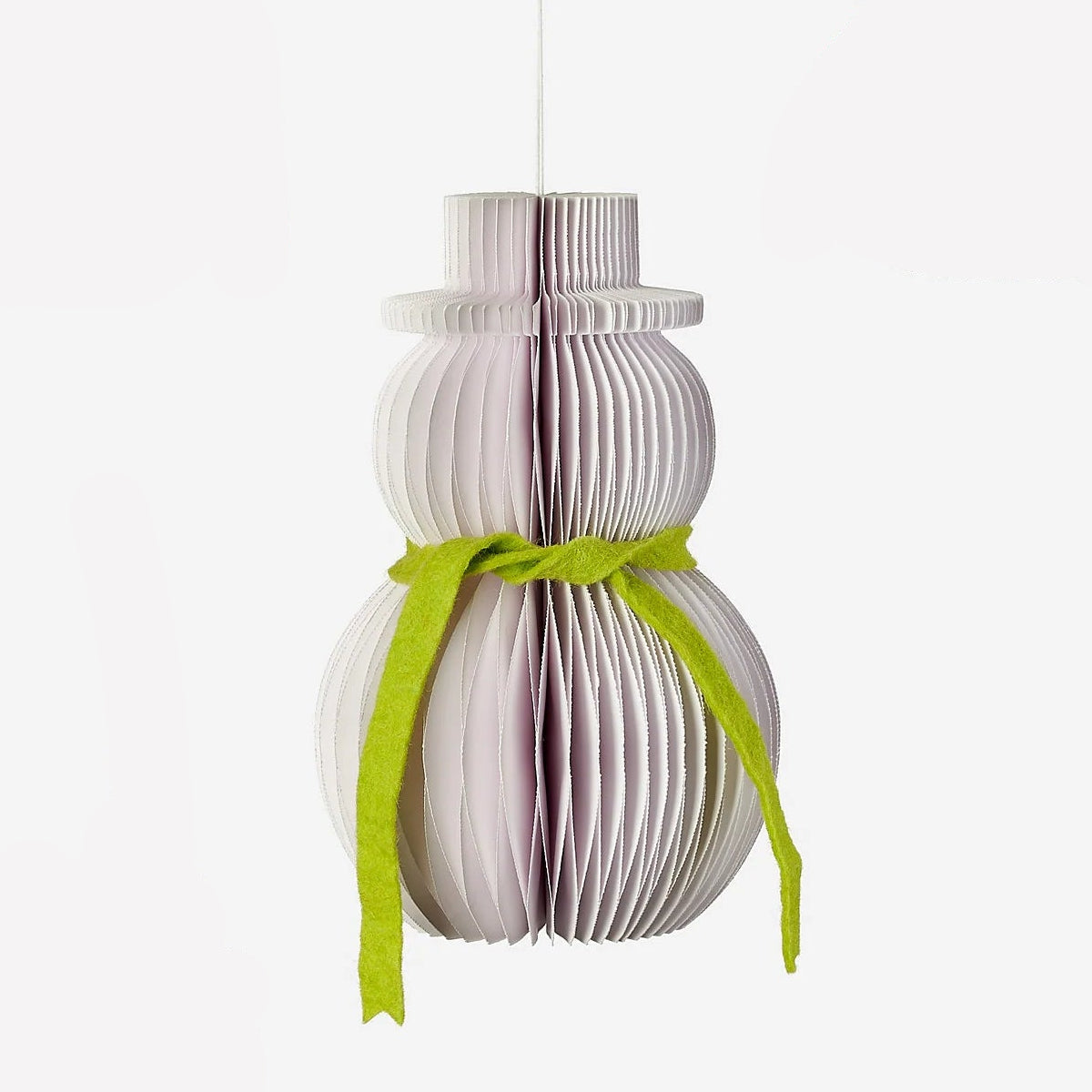 Accordion Snowman Ornament