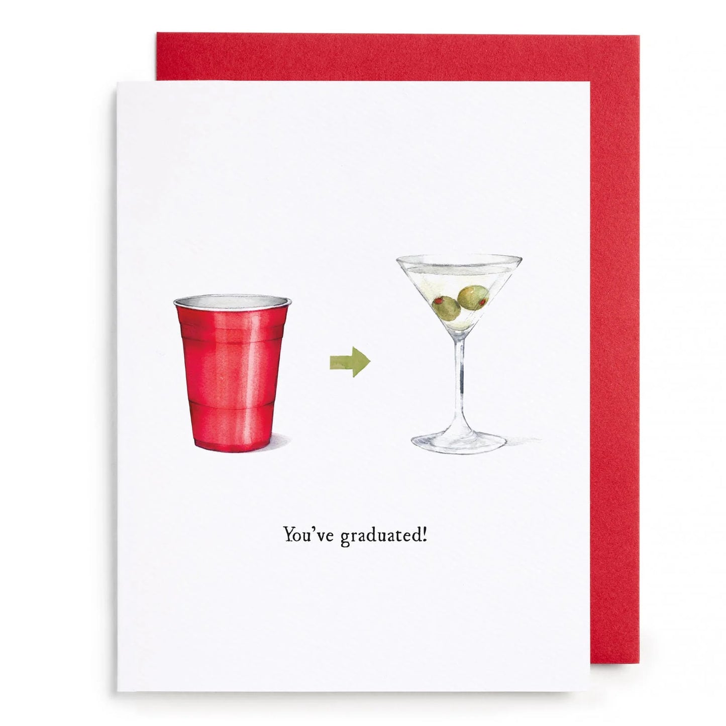 You've Graduated Martini Card