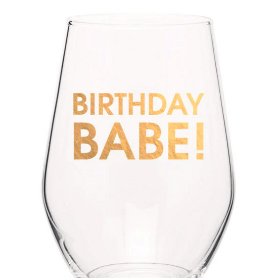 Birthday Babe Wine Glass