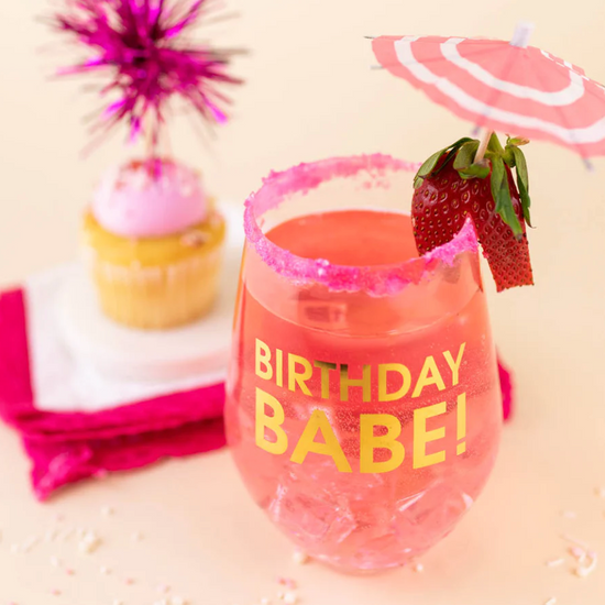 Load image into Gallery viewer, Birthday Babe Wine Glass
