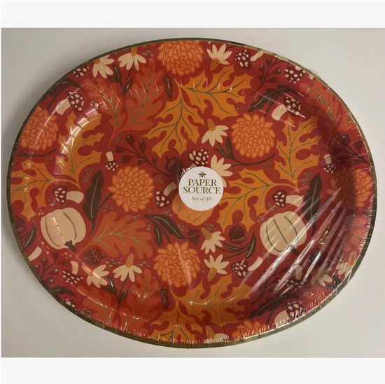 Load image into Gallery viewer, Harvest Medley Oval Thanksgiving Plate
