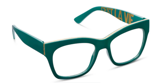 Load image into Gallery viewer, C&amp;#39;est La Vie Peepers Reading Glasses -- Teal
