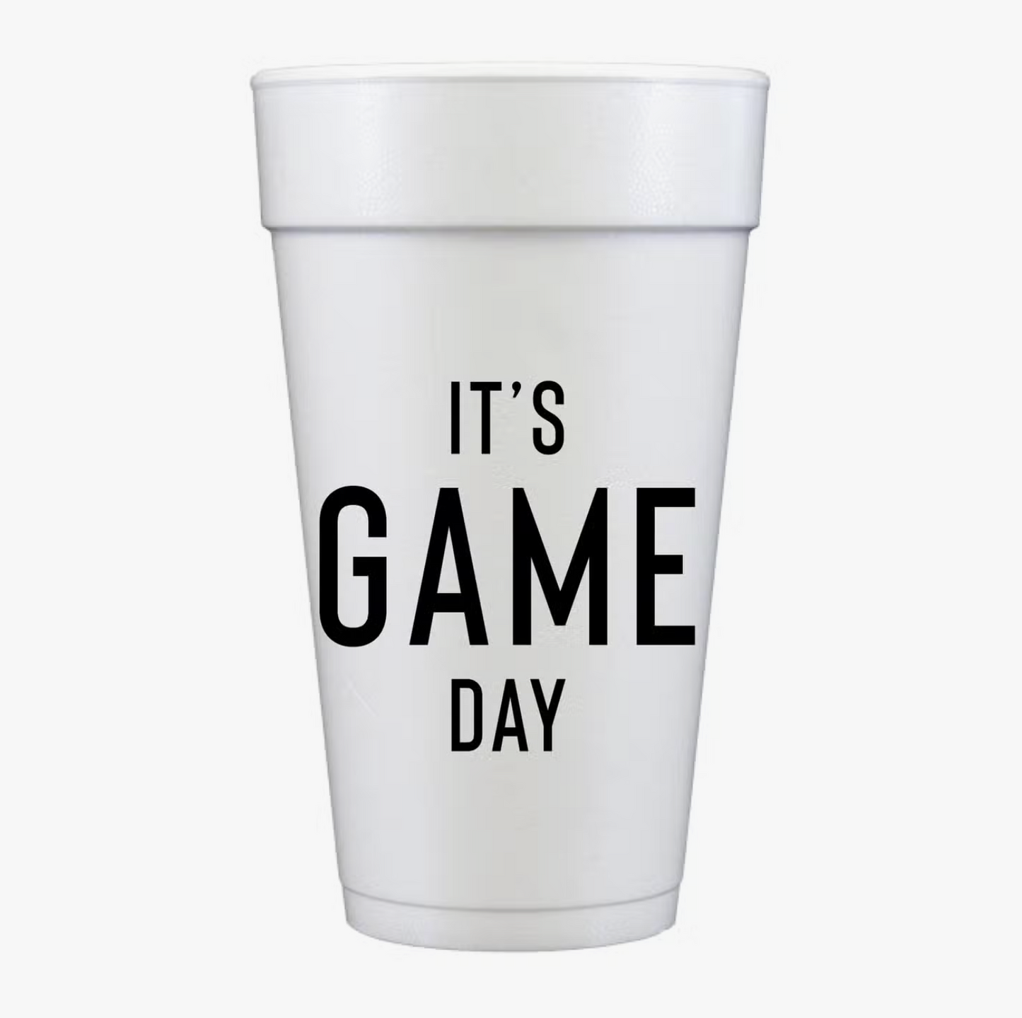 It's Game Day Football Tailgate Foam Cups