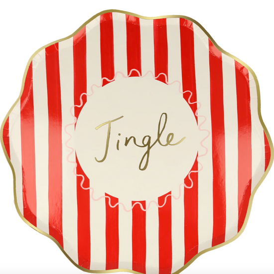 Load image into Gallery viewer, Striped Christmas Dinner Plates
