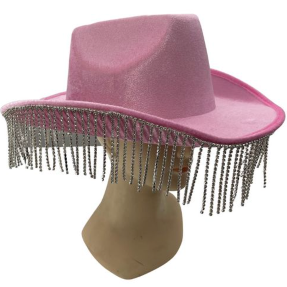 Rhinestone Fringe Cowboy Hat