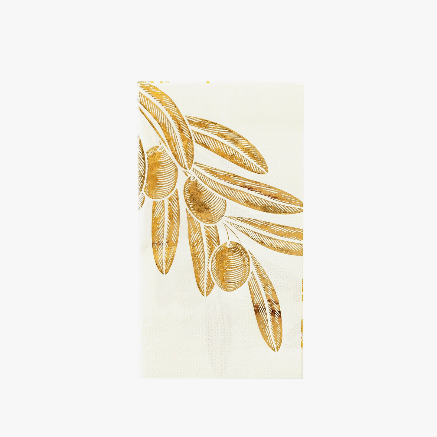 Load image into Gallery viewer, Gold Foiled Olive Paper Dinner Napkin
