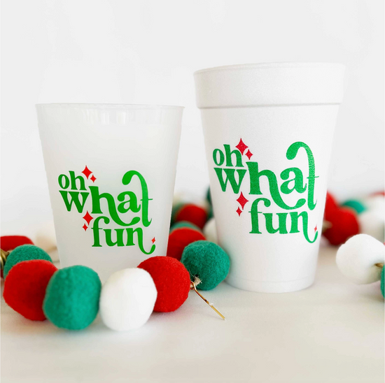 Load image into Gallery viewer, Oh What Fun Christmas Foam Cups

